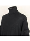 Wool Knit Turtleneck Black - STONE ISLAND - BALAAN 3