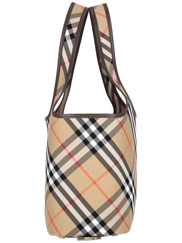 Check Small Tote Bag Sand - BURBERRY - BALAAN 6