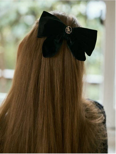 ANC Satin Velvet Ribbon Hairpin Black - ANOETIC - BALAAN 1