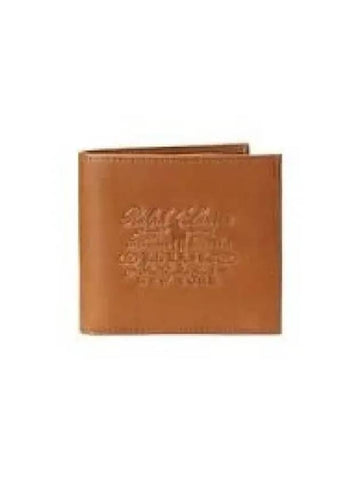 Billfold Cow Leather Wallet Beige 1236893 - POLO RALPH LAUREN - BALAAN 1