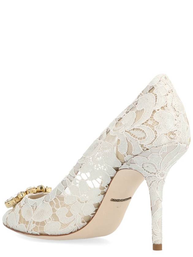 Lace Bellucci Pumps Heel White - DOLCE&GABBANA - BALAAN 3