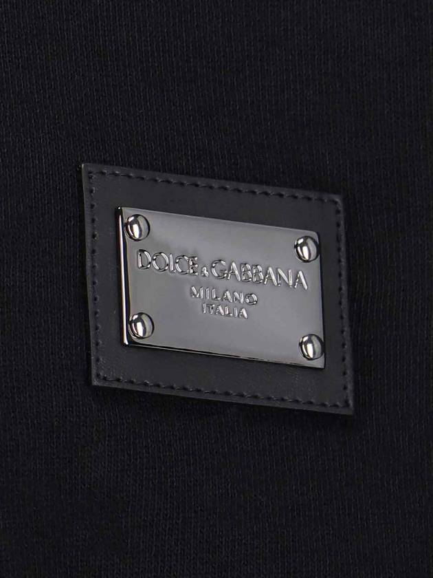 Logo Patch Cotton Classic Hood Black - DOLCE&GABBANA - BALAAN 5