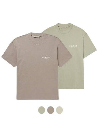 Fear of God Essentials Short Sleeve TShirt Green Ivory Ecru Brown - FEAR OF GOD ESSENTIALS - BALAAN 1