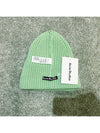 Face Patch Ribbed Wool Beanie Spring Green - ACNE STUDIOS - BALAAN 7