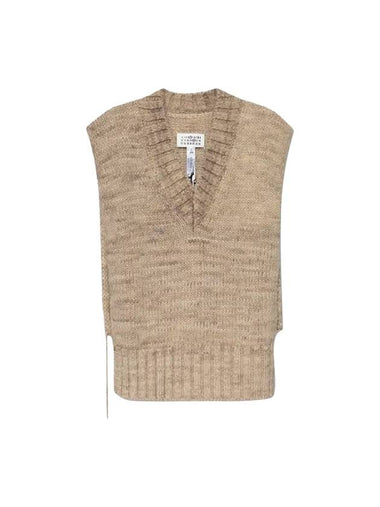 Botanical Dye Knit Vest Light Brown - MAISON MARGIELA - BALAAN 1