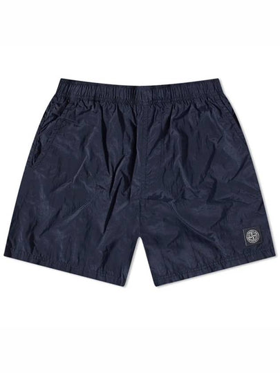 Men's Logo Patch Nylon Swim Shorts Blue - STONE ISLAND - BALAAN 2