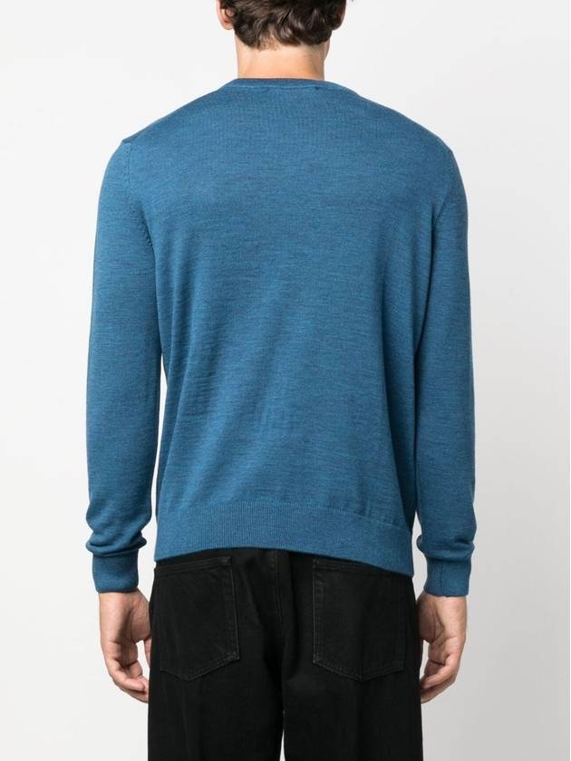 Fox Head Patch Regular Knit Top Blue - MAISON KITSUNE - BALAAN 6