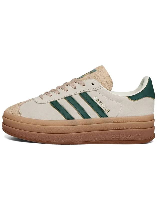 Women's Gazelle Bold Low Top Sneakers Cream White Green - ADIDAS - BALAAN 7