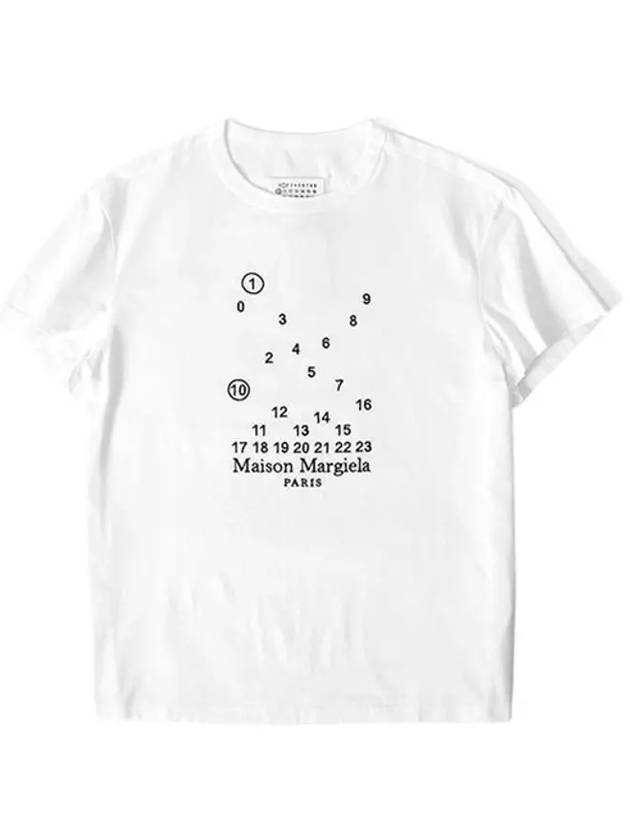 Maison Margiela Numbering Logo Tee S50GC0684 S22816 100 - MAISON MARGIELA - BALAAN 1