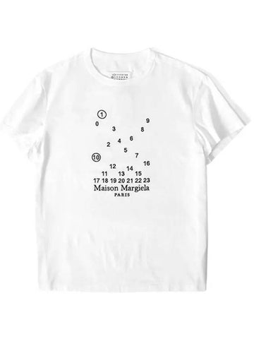 Maison Margiela Numbering Logo Tee S50GC0684 S22816 100 - MAISON MARGIELA - BALAAN 1