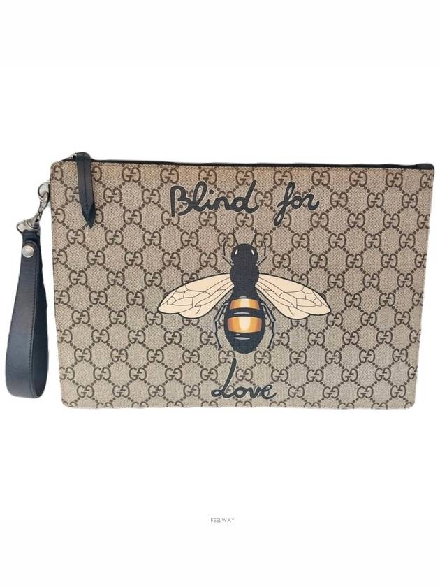 473904 GG logo supreme bee clutch bag - GUCCI - BALAAN 1