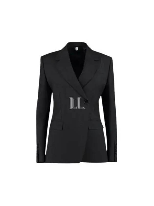 Women's Wool Tailored Blazer Jacket Black - BURBERRY - BALAAN 2