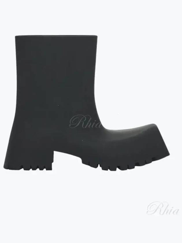 Square Toe Rubber Rain Boots Black - BALENCIAGA - BALAAN 2