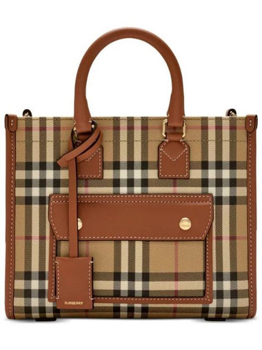 Freya Mini Tote Bag Brown Archive Beige - BURBERRY - BALAAN 1