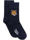 Fox Head Socks Blue - MAISON KITSUNE - BALAAN 3