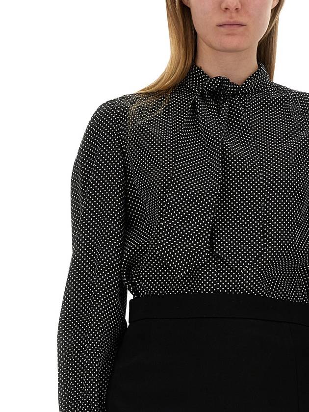 polka dot pussy bow blouse - SAINT LAURENT - BALAAN 5