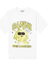 Dance Bunny Relaxed Short Sleeve T-Shirt Bright White - GANNI - BALAAN 3