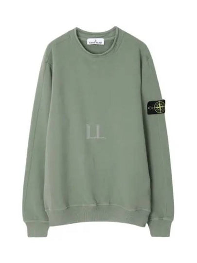 Stretch Cotton Fleece Mock Turtleneck Sweatshirt Sage Green - STONE ISLAND - BALAAN 2