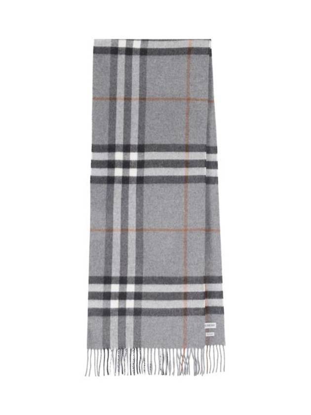 Giant Check Cashmere Scarf Grey - BURBERRY - BALAAN 1