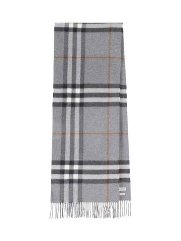 Giant Check Cashmere Muffler Gray - BURBERRY - BALAAN 1