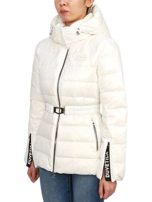 Women s goose down padded jacket Pigna belted hoodie VDDJ25235 WHS - DUVETICA - BALAAN 4