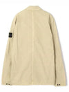 Brushed Organic Cotton Overshirt Jacket Ecru - STONE ISLAND - BALAAN 3