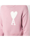 Big Heart Logo Knit Top Pink - AMI - BALAAN 4