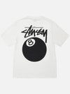 8-Ball Pigment Dyed Short Sleeve T-Shirt White - STUSSY - BALAAN 4