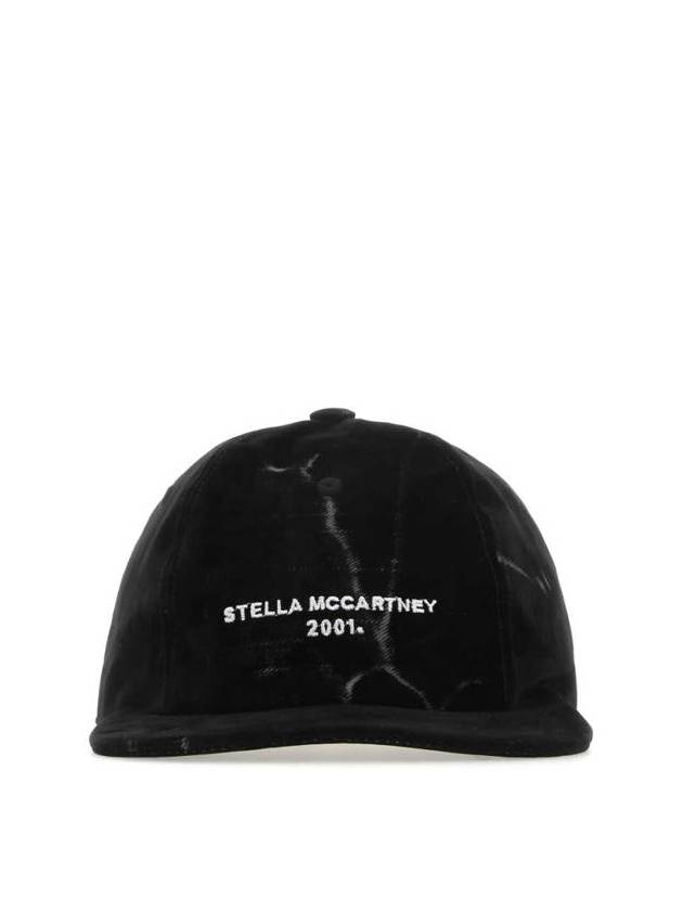 BLACK Black velvet baseball cap 570194WP0120 1000 - STELLA MCCARTNEY - BALAAN 2