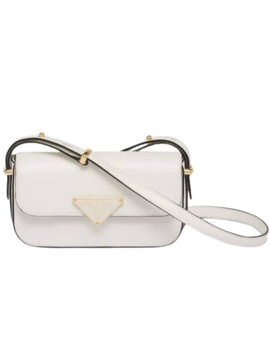 Leather Shoulder Bag White - PRADA - BALAAN 1