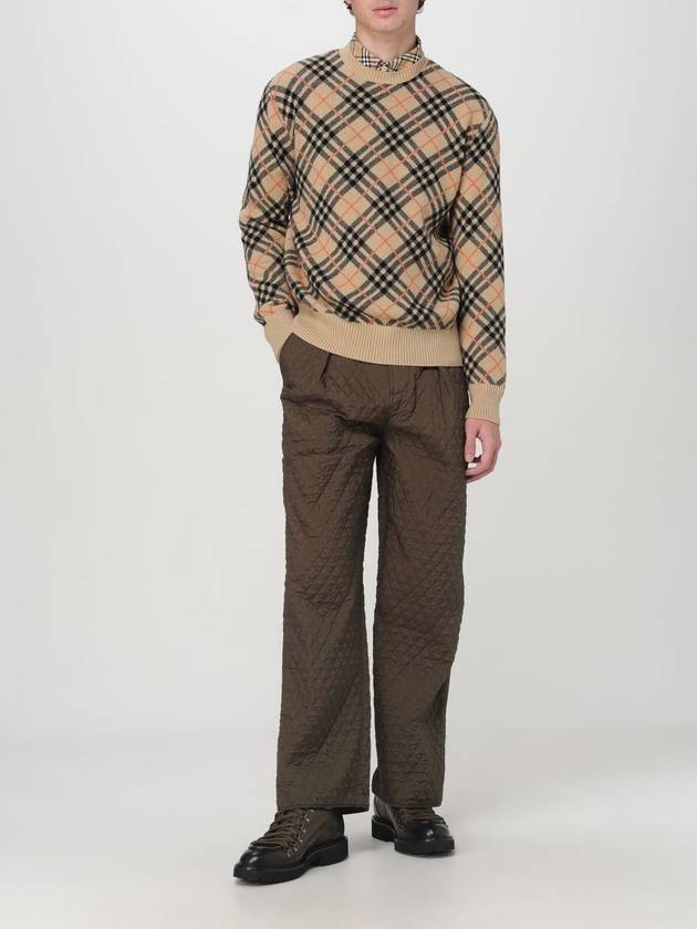 B Shield Embroidered Check Cotton Long Sleeve Shirt Sand - BURBERRY - BALAAN 3