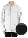 Men's Shadow Wappen Zip-up Jacket White - STONE ISLAND - BALAAN 2