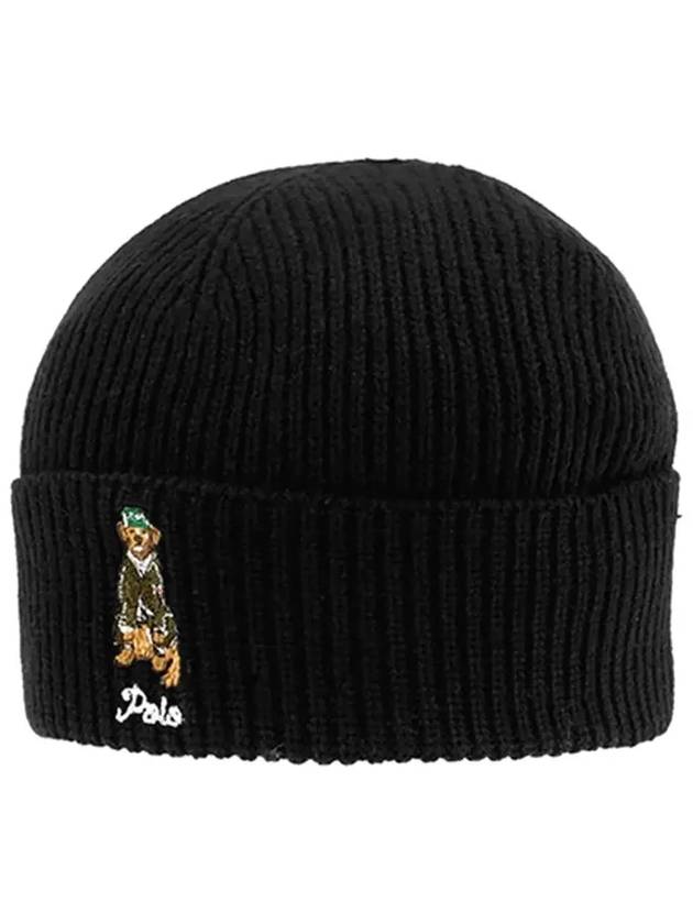 Preppy Golden Retriever Beanie Black - POLO RALPH LAUREN - BALAAN 5