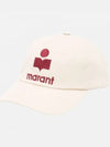 Tyron Logo Cotton Ball Cap Ecru Red - ISABEL MARANT - BALAAN 2