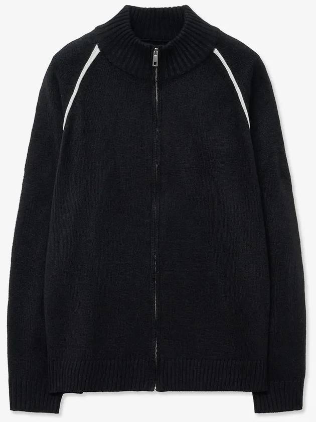 Classic high neck knit zip up black - BLONDNINE - BALAAN 3