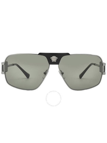 Versace Green Navigator Men's Sunglasses VE2251 1001/2 63 - VERSACE - BALAAN 1