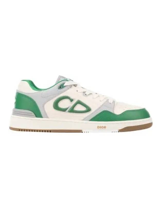 B57 Cream Smooth Calfskin Low Top Sneakers Green - DIOR - BALAAN 2