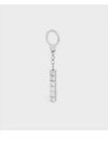 Logo Cube Bag Charm Keyring Silver - CELINE - BALAAN 3