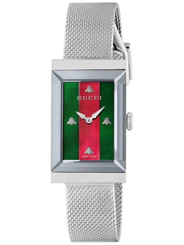 G Frame Mesh Band Metal Watch Silver - GUCCI - BALAAN 4