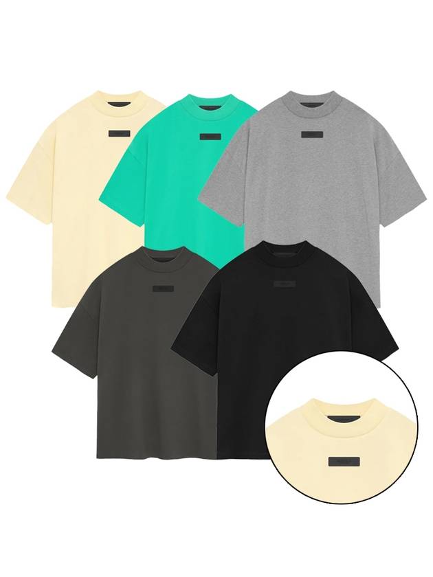 Spring Tab Crew Neck Short Sleeve T-Shirt Mint Leaf - FEAR OF GOD ESSENTIALS - BALAAN 9