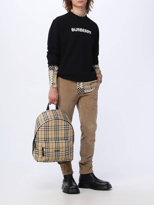 Front Logo Print Sweatshirt Black - BURBERRY - BALAAN 3