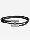 Tunis Tresse Palladium Bracelet Noir - HERMES - BALAAN 2