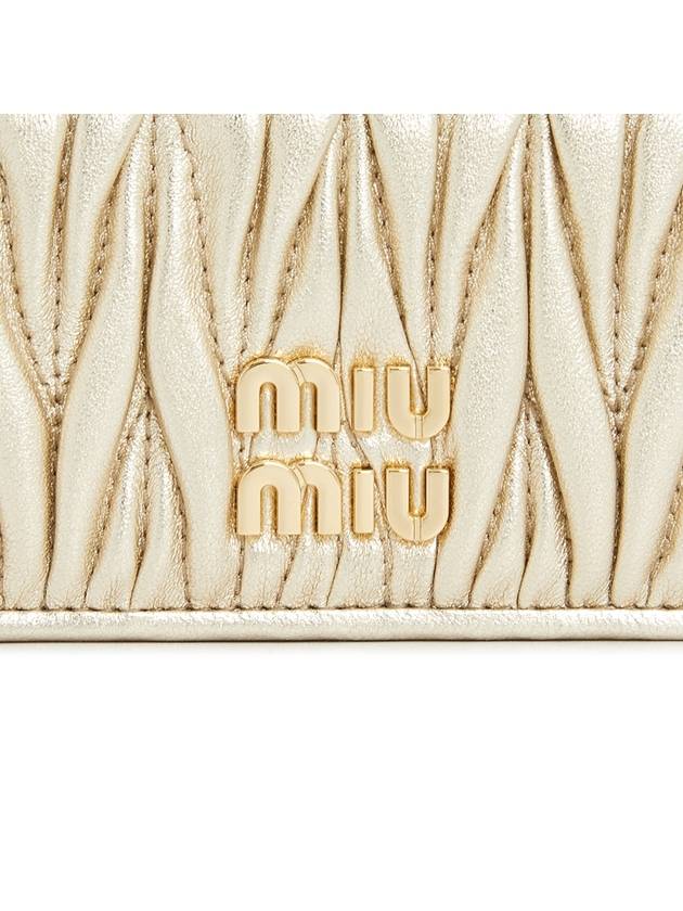 Materasse Nappa Leather Card Wallet Gold - MIU MIU - BALAAN 6