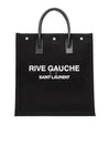 Rive Gauche Canvas Tote Bag Black - SAINT LAURENT - BALAAN 2