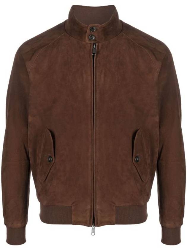 G9 Slim Fit Suede Jacket Brown - BARACUTA - BALAAN 2