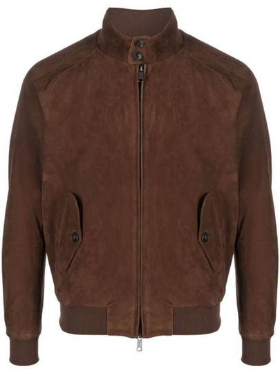 G9 Slim Fit Suede Jacket Brown - BARACUTA - BALAAN 2