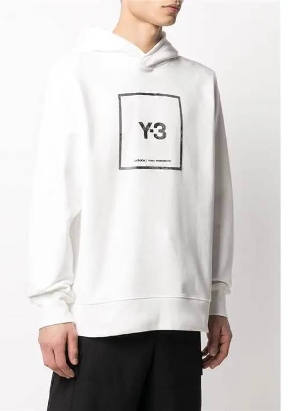 Logo Print Hoodie White - YOHJI YAMAMOTO - BALAAN 3