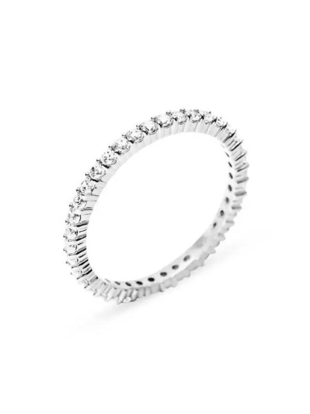 Vittore Round Cut Ring Silver White - SWAROVSKI - BALAAN 4