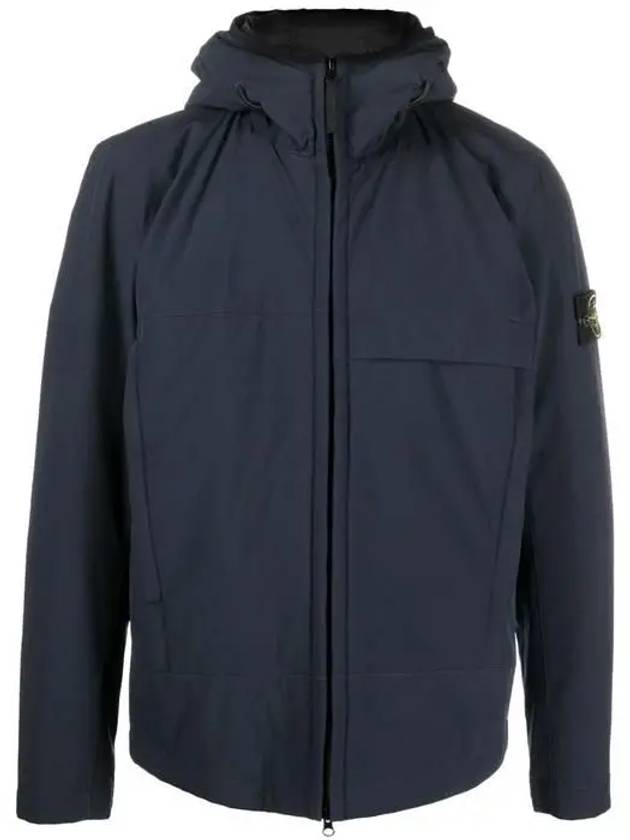 Men's Soft Shell Pure Insulation Technology Primaloft Hooded Jacket Navy - STONE ISLAND - BALAAN 2