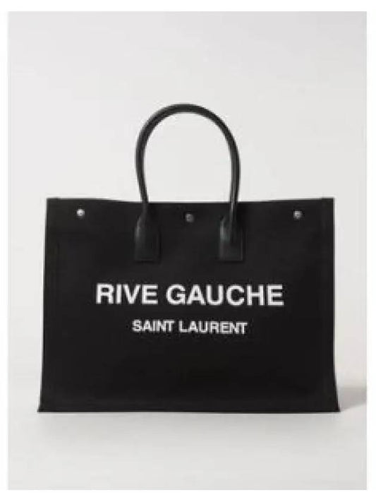 Rive Gauche Lino Legend Large Tote Bag Black - SAINT LAURENT - BALAAN 2